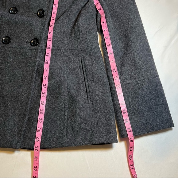 MICHAEL by Michael Kors Wool Blend Grey Pea Coat Winter Jacket Size Large EUC - Picture 14 of 14